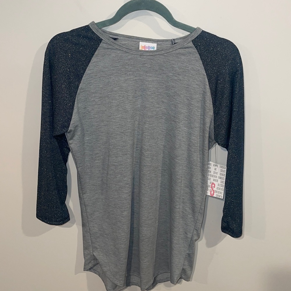 Lularoe elegant Randy baseball t top size small